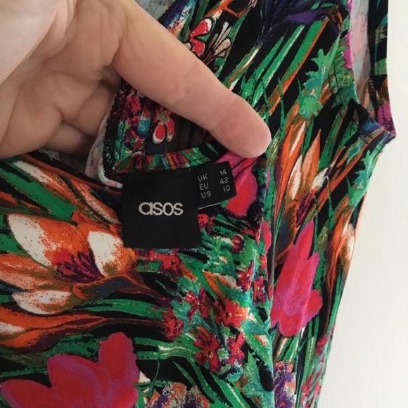 😍🧡ASOS Reflection Floral Sleeveless Midi Dress multi - Picture 4 of 7
